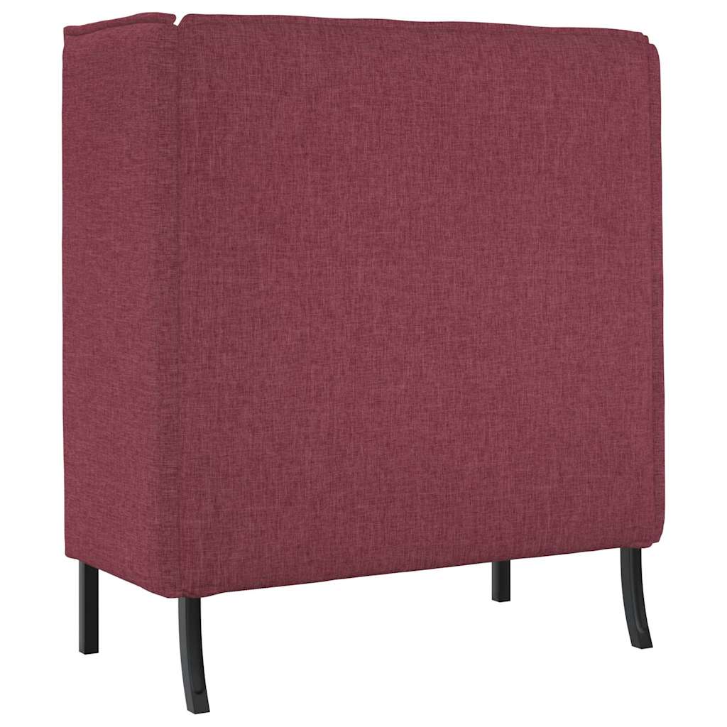 vidaXL Sofa z wysokim oparciem 101cm czerwone wino tkanina