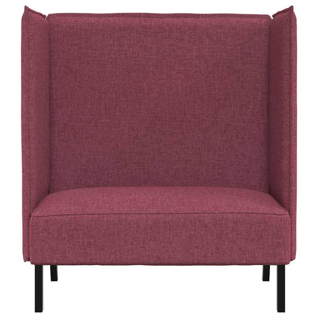 vidaXL Sofa z wysokim oparciem 101cm czerwone wino tkanina