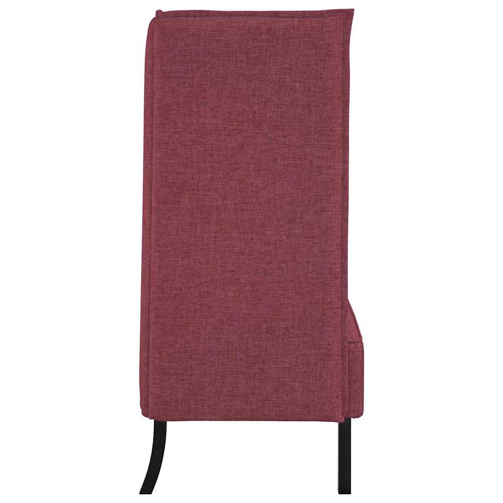 vidaXL Sofa z wysokim oparciem 101cm czerwone wino tkanina