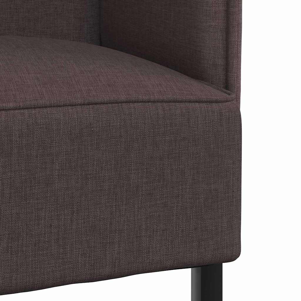 vidaXL Sofa z wysokim oparciem 101cm ciemnobrązowy tkanina