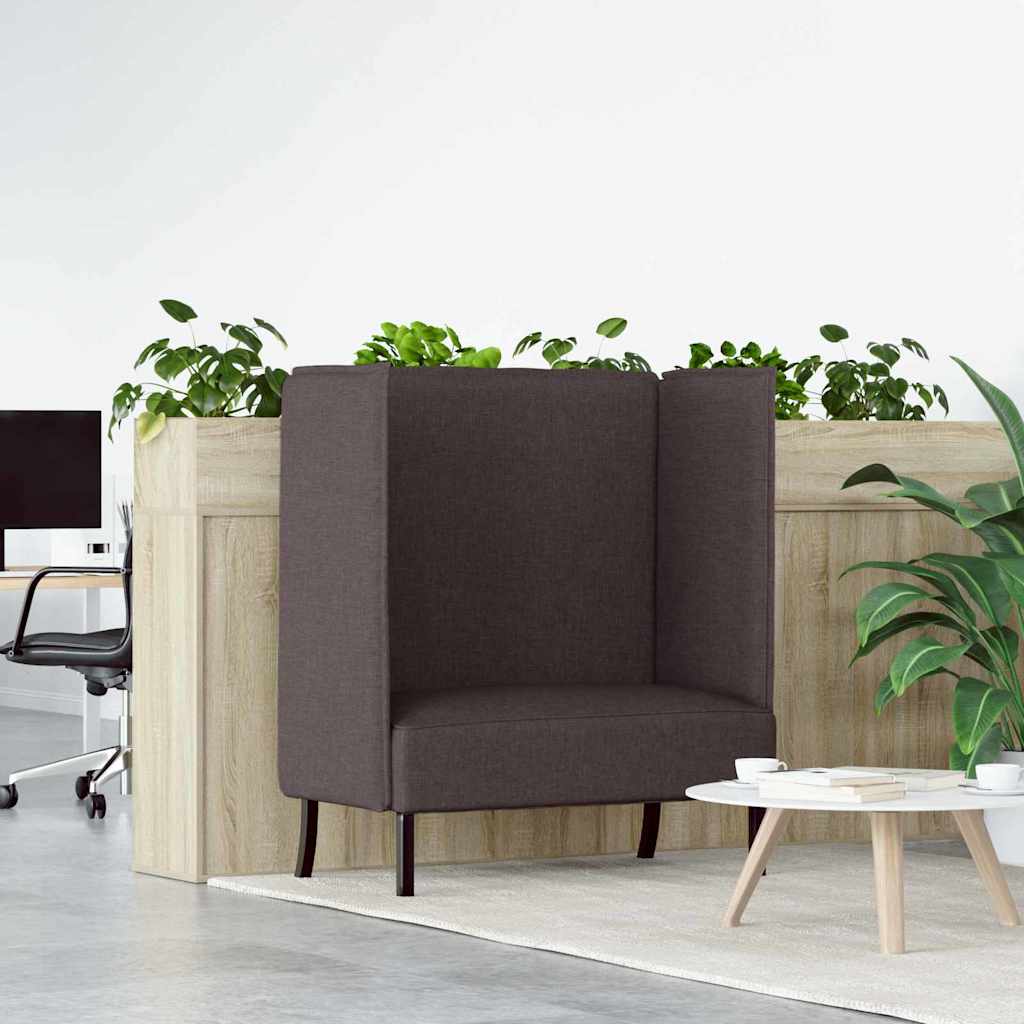 vidaXL Sofa z wysokim oparciem 101cm ciemnobrązowy tkanina