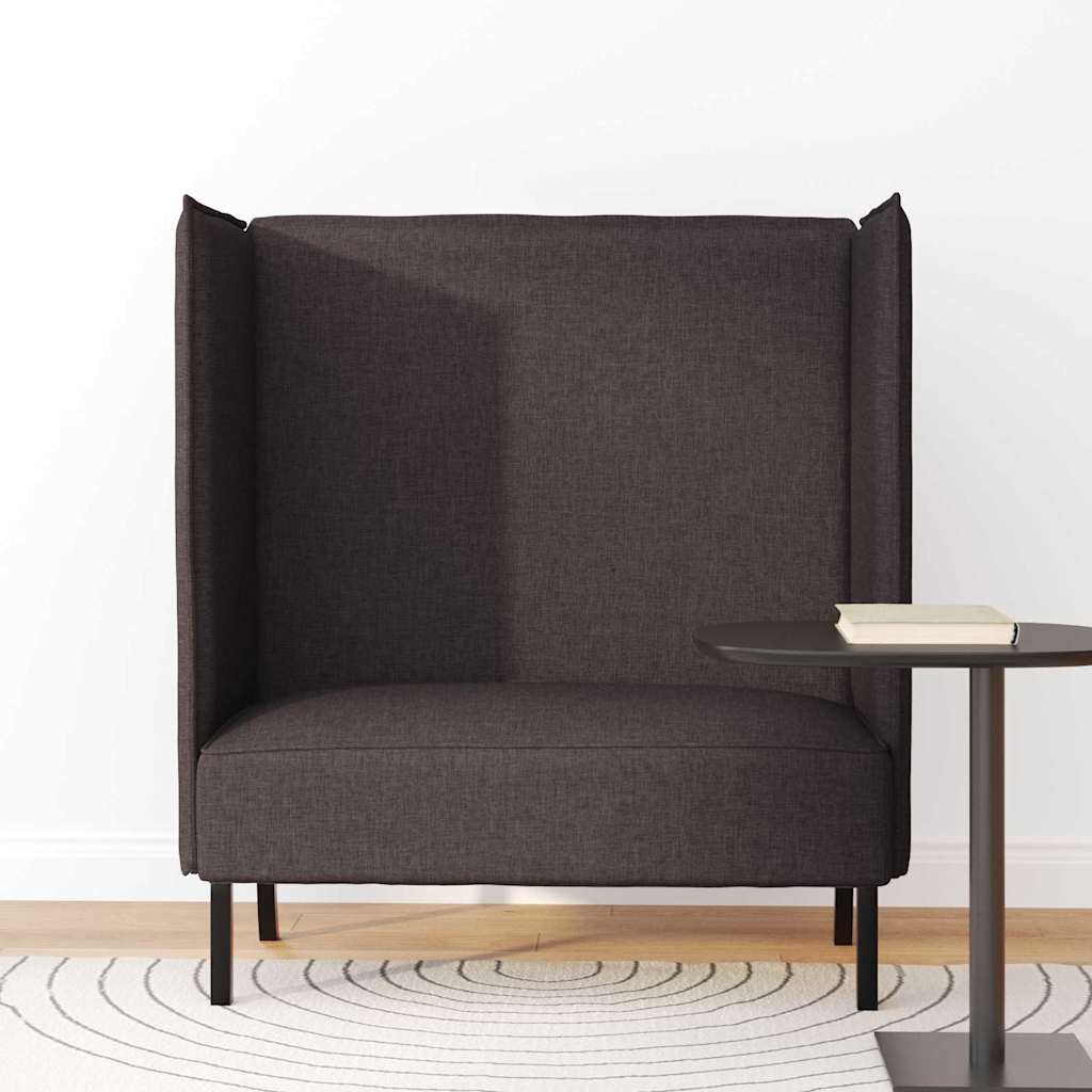 vidaXL Sofa z wysokim oparciem 101cm ciemnobrązowy tkanina