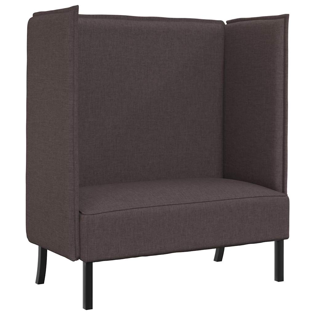 vidaXL Sofa z wysokim oparciem 101cm ciemnobrązowy tkanina