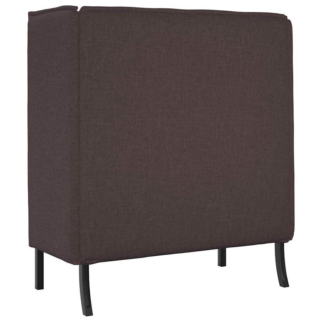 vidaXL Sofa z wysokim oparciem 101cm ciemnobrązowy tkanina