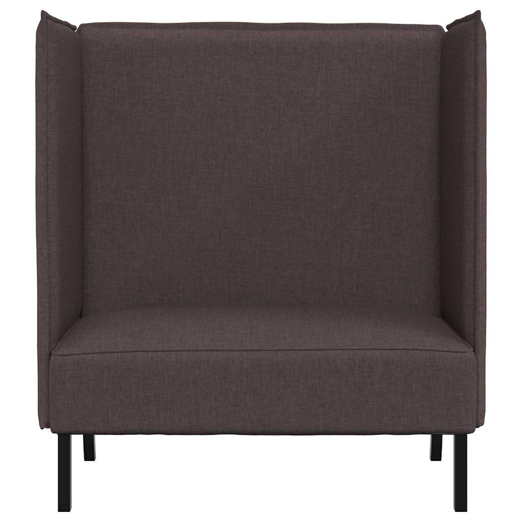 vidaXL Sofa z wysokim oparciem 101cm ciemnobrązowy tkanina