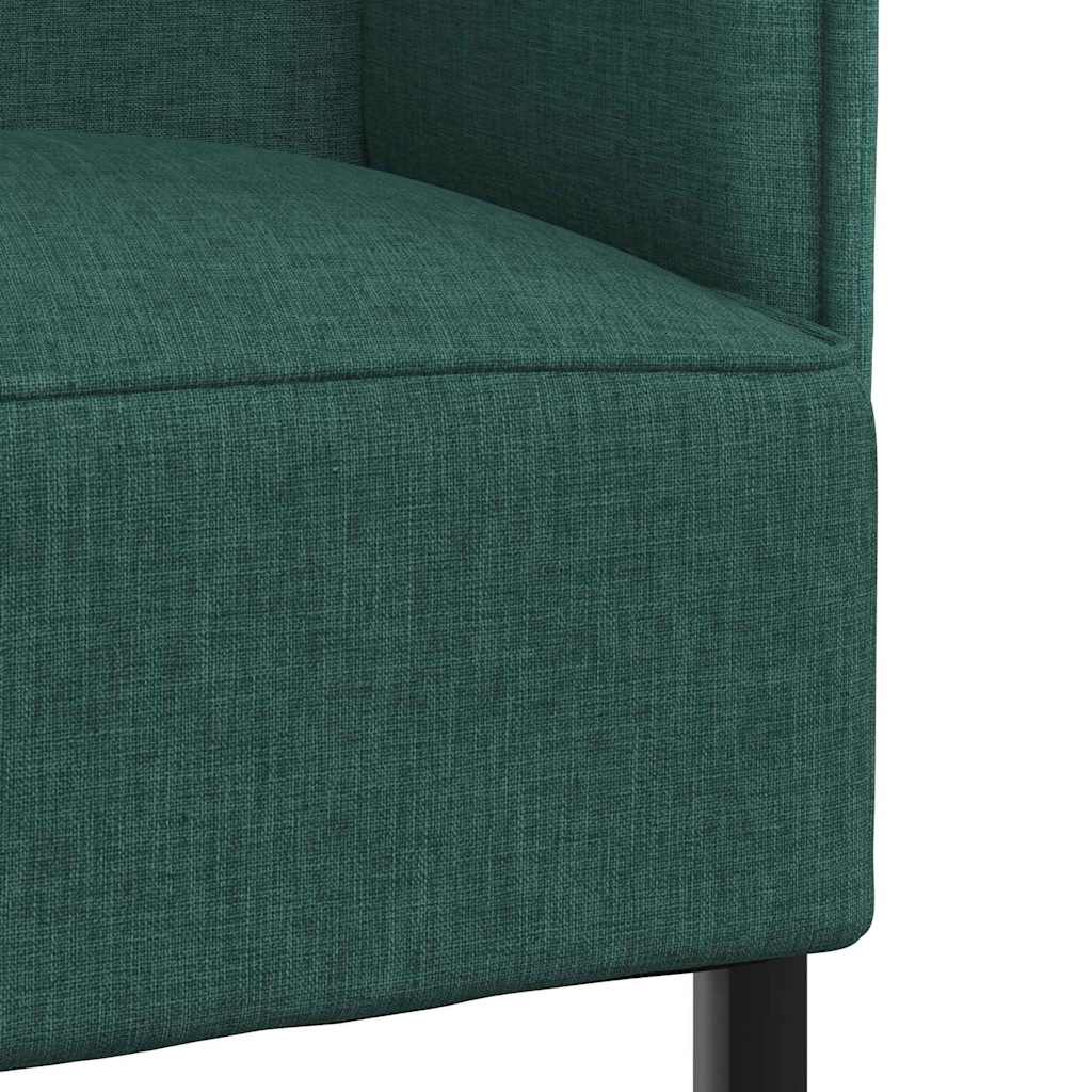 vidaXL Sofa z wysokim oparciem 101cm Ciemnozielony tkanina