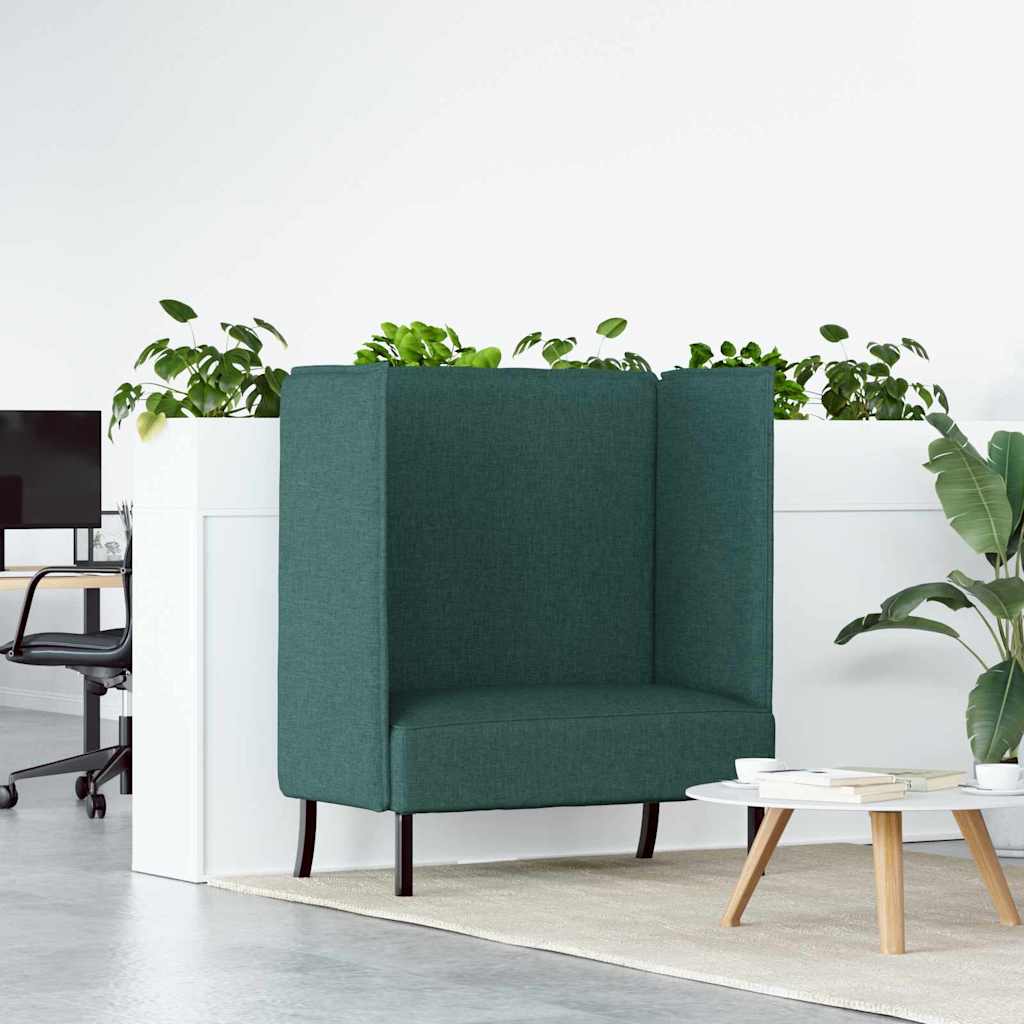 vidaXL Sofa z wysokim oparciem 101cm Ciemnozielony tkanina