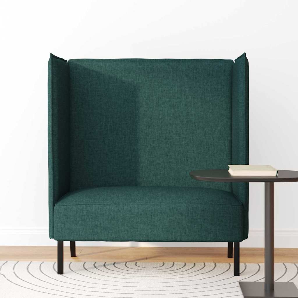 vidaXL Sofa z wysokim oparciem 101cm Ciemnozielony tkanina
