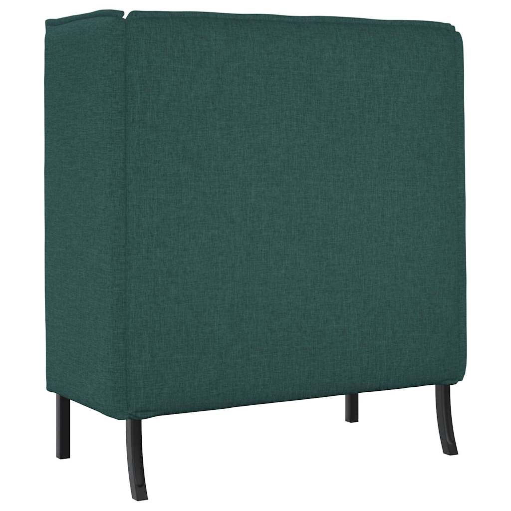 vidaXL Sofa z wysokim oparciem 101cm Ciemnozielony tkanina