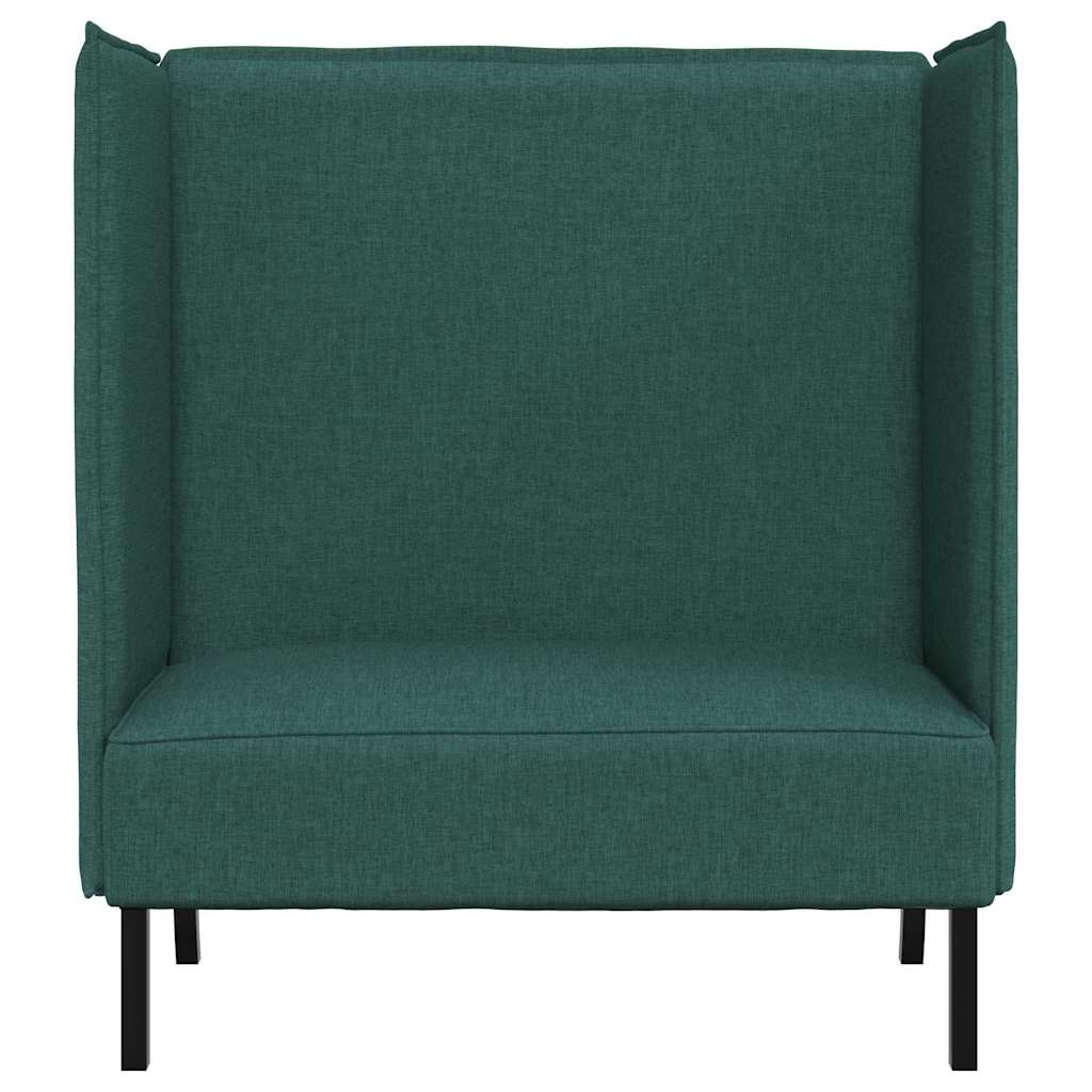 vidaXL Sofa z wysokim oparciem 101cm Ciemnozielony tkanina