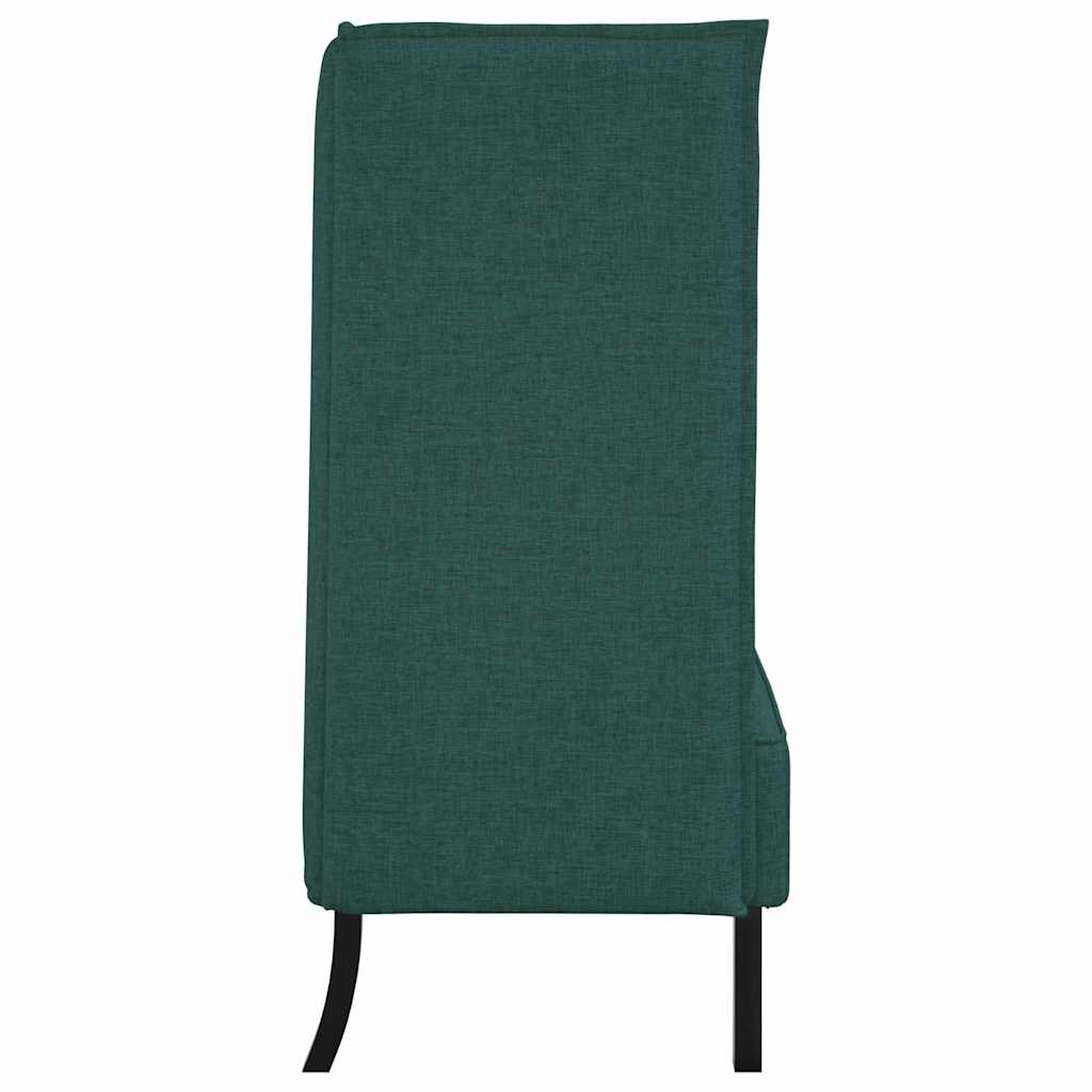 vidaXL Sofa z wysokim oparciem 101cm Ciemnozielony tkanina