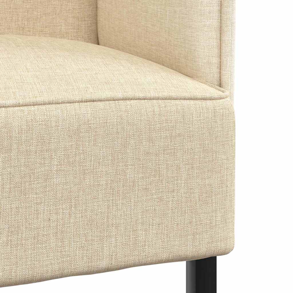 vidaXL Sofa z wysokim oparciem 101cm Kremowy tkanina