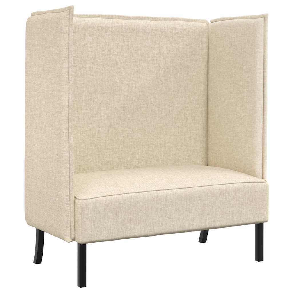 vidaXL Sofa z wysokim oparciem 101cm Kremowy tkanina