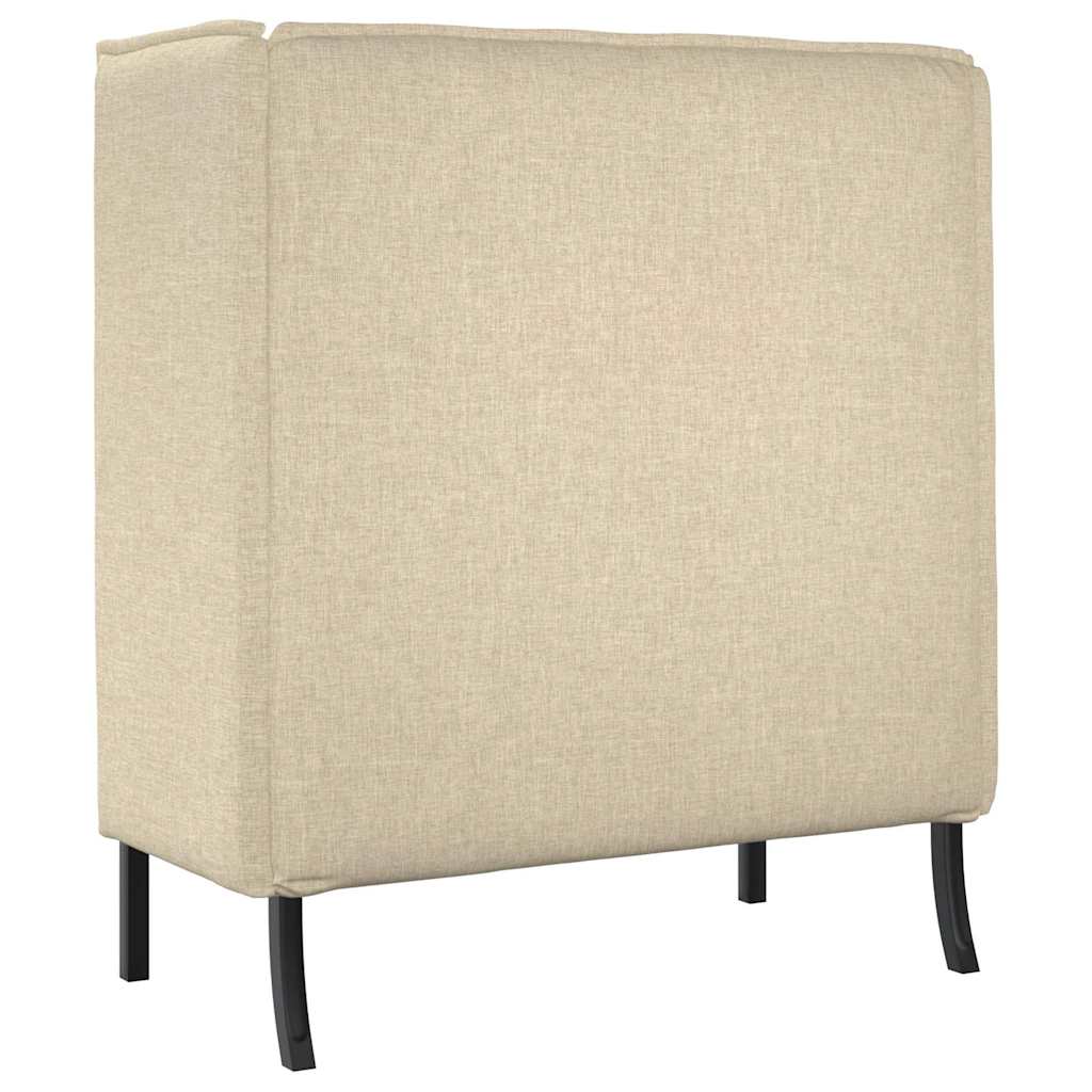 vidaXL Sofa z wysokim oparciem 101cm Kremowy tkanina