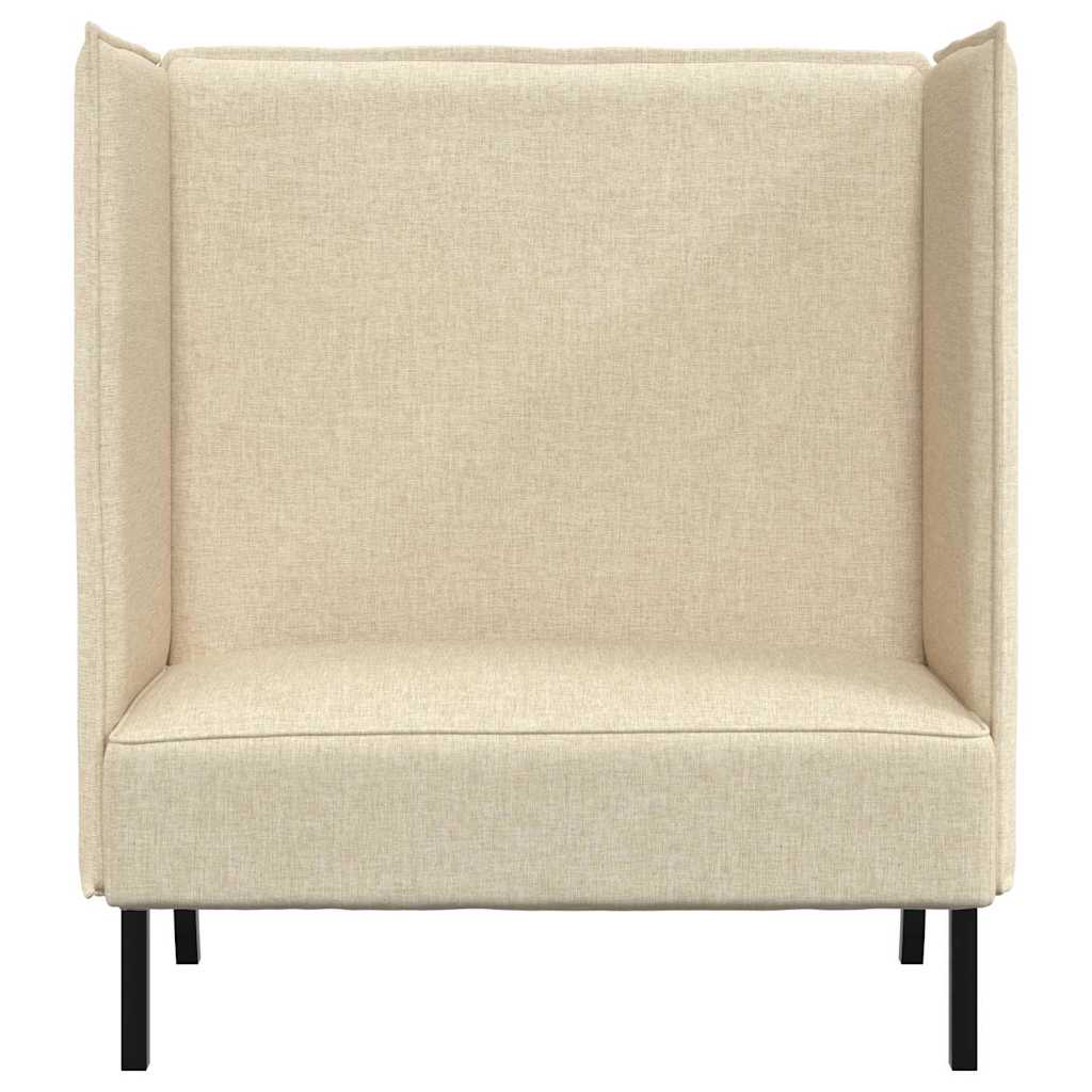 vidaXL Sofa z wysokim oparciem 101cm Kremowy tkanina