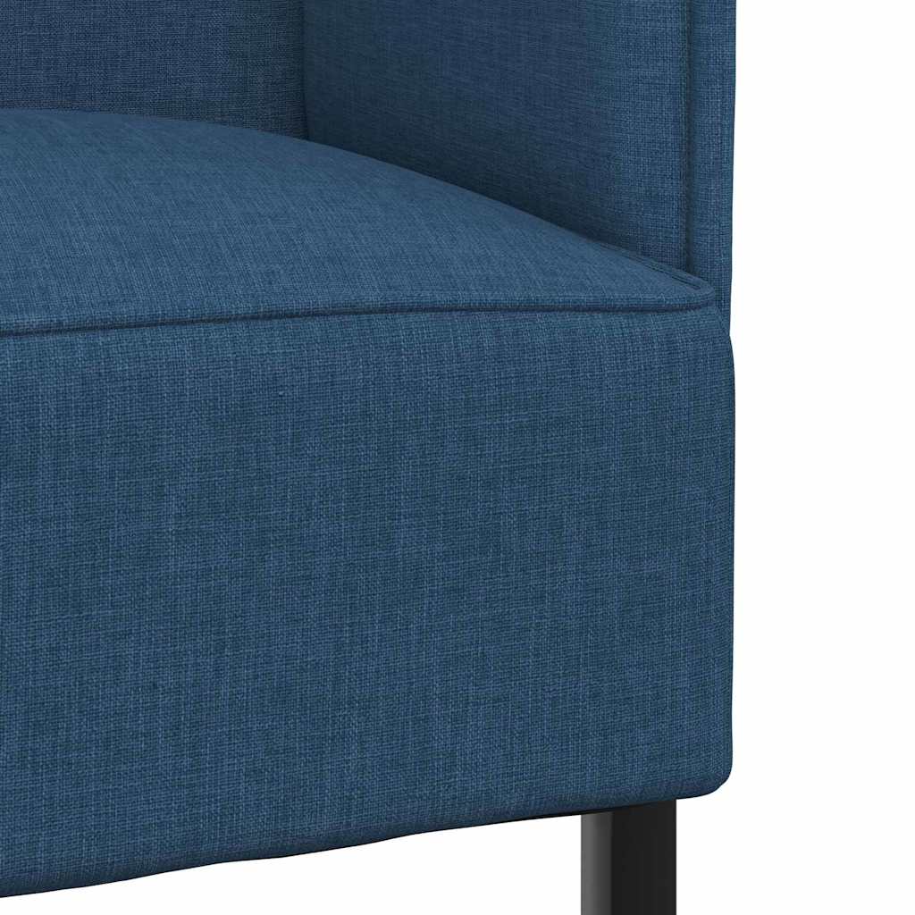 vidaXL Sofa z wysokim oparciem 101cm Niebieski tkanina