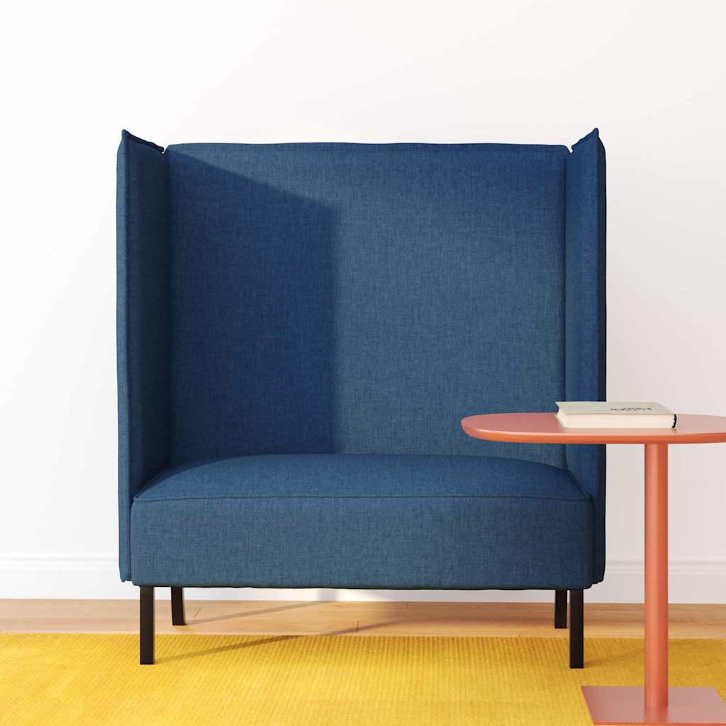 vidaXL Sofa z wysokim oparciem 101cm Niebieski tkanina