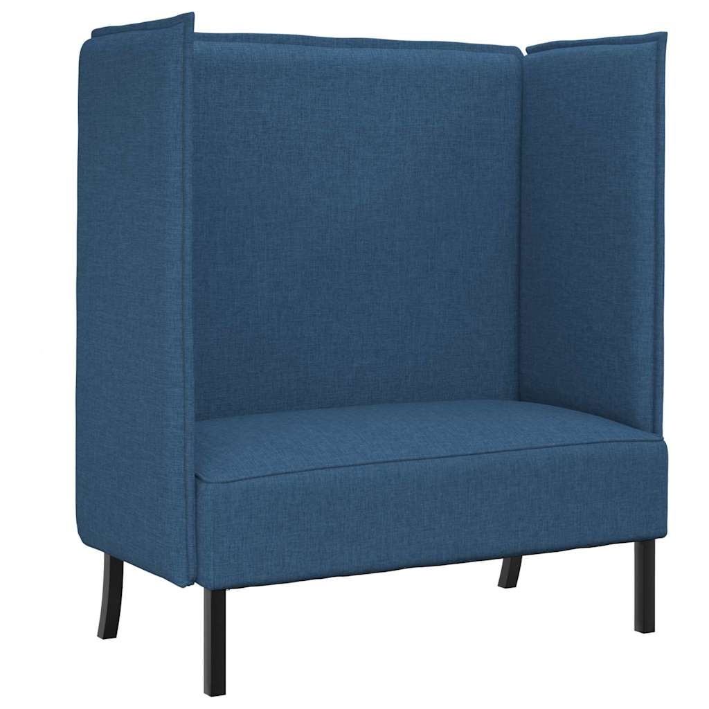 vidaXL Sofa z wysokim oparciem 101cm Niebieski tkanina