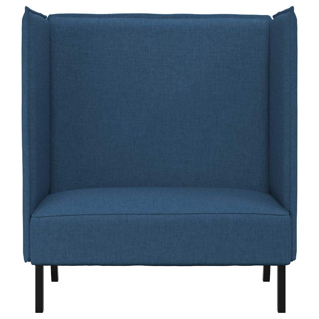vidaXL Sofa z wysokim oparciem 101cm Niebieski tkanina