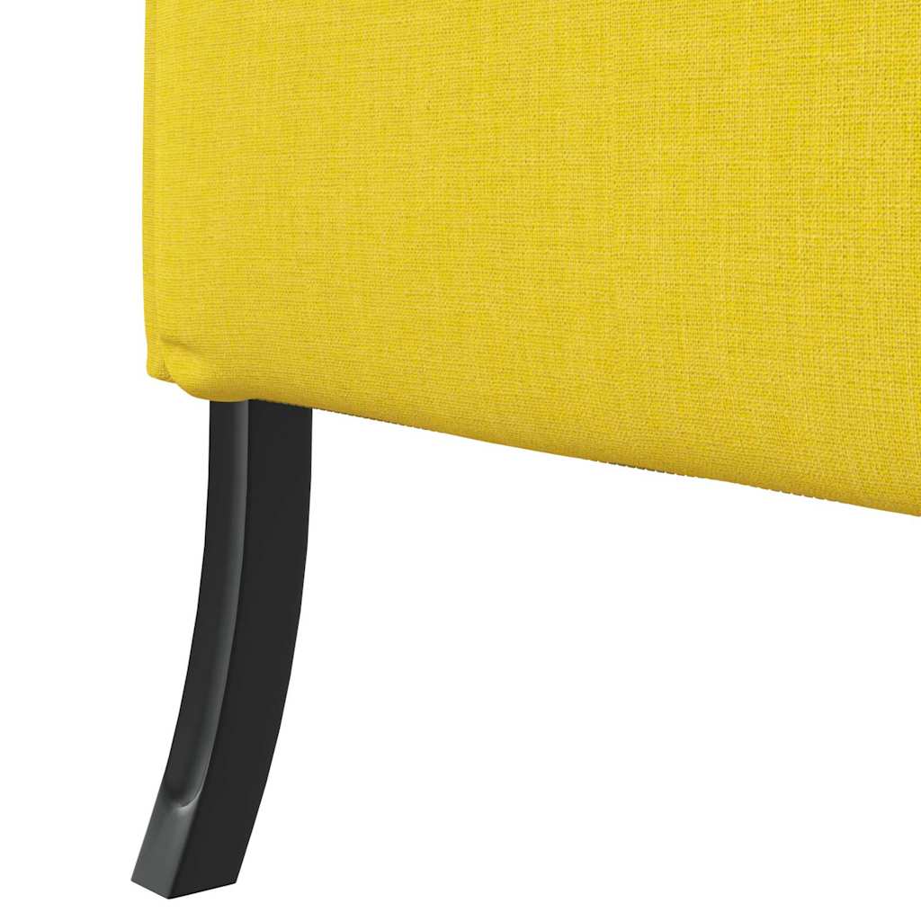 vidaXL Sofa z wysokim oparciem 101cm Jasny zółty tkanina