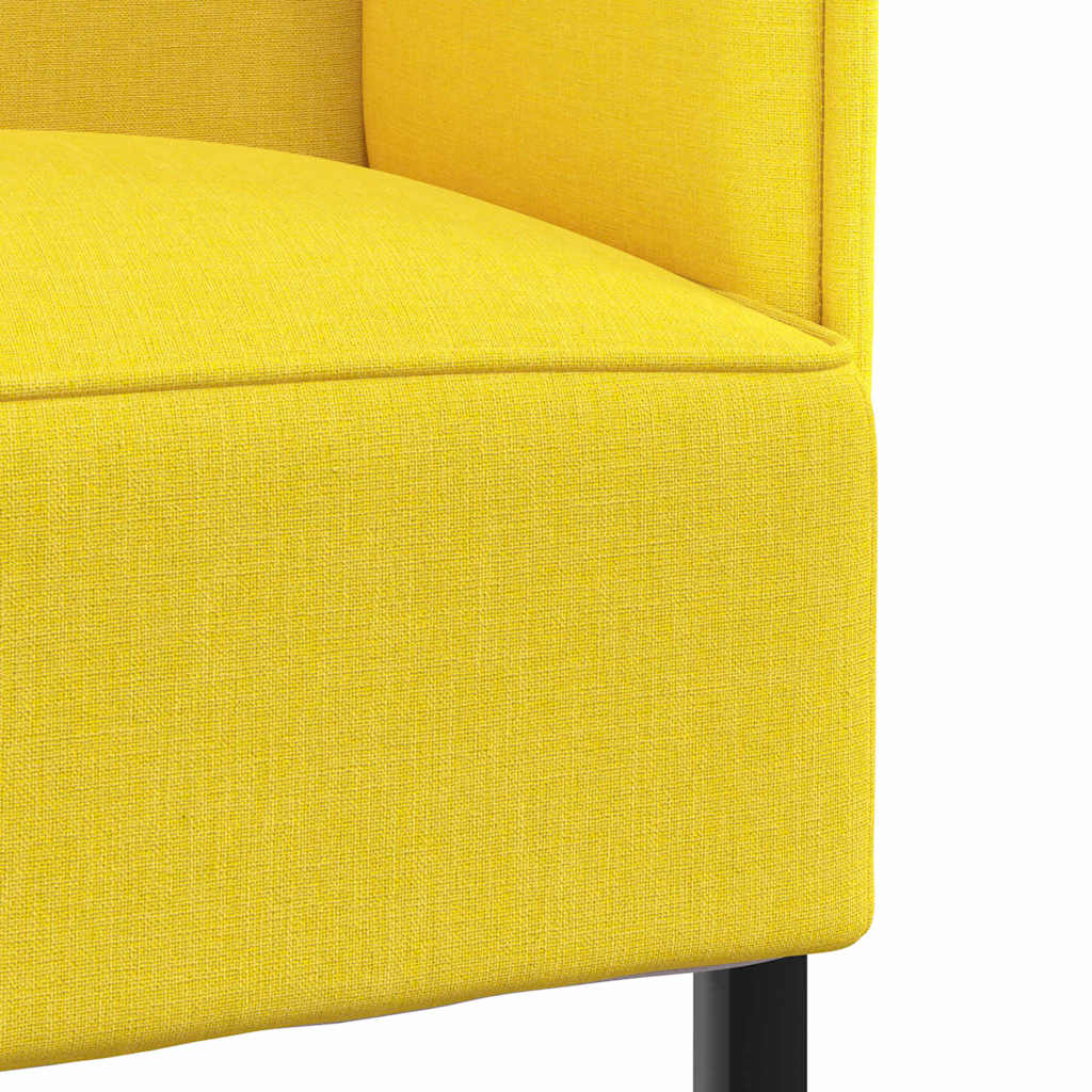 vidaXL Sofa z wysokim oparciem 101cm Jasny zółty tkanina