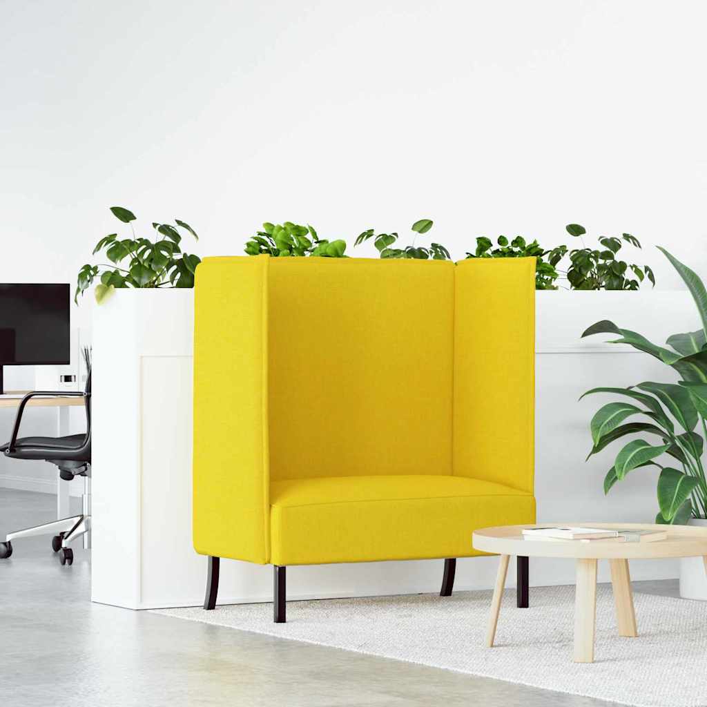 vidaXL Sofa z wysokim oparciem 101cm Jasny zółty tkanina