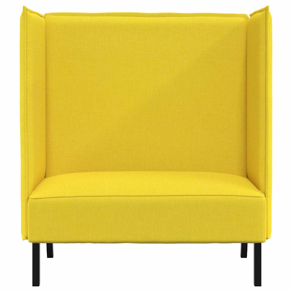 vidaXL Sofa z wysokim oparciem 101cm Jasny zółty tkanina