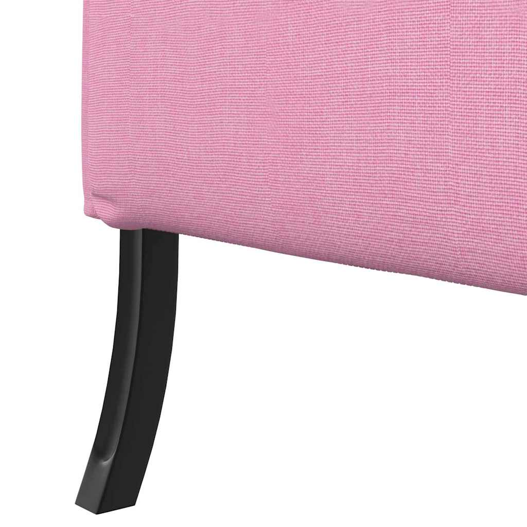 vidaXL Sofa z wysokim oparciem 101cm Różowy tkanina