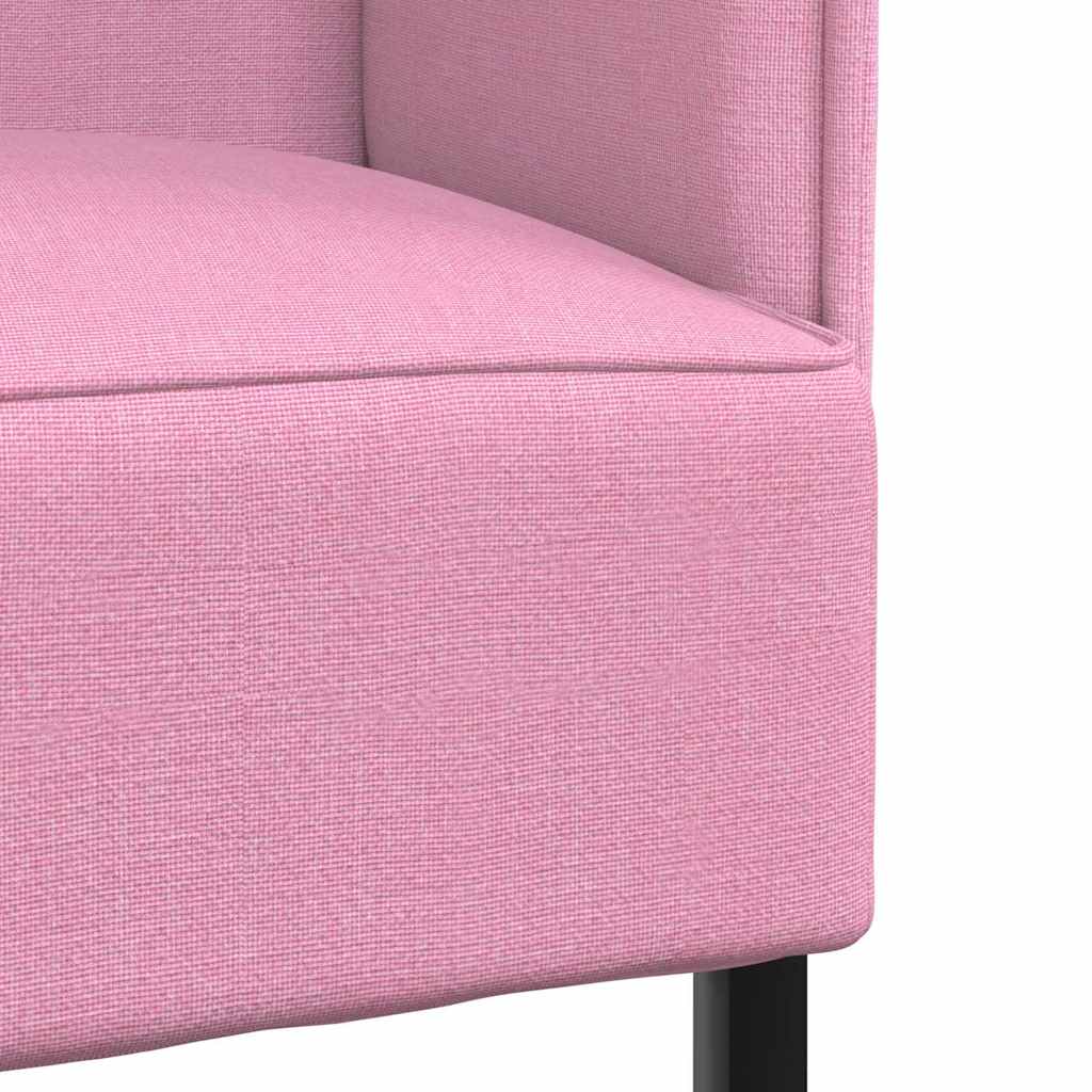 vidaXL Sofa z wysokim oparciem 101cm Różowy tkanina