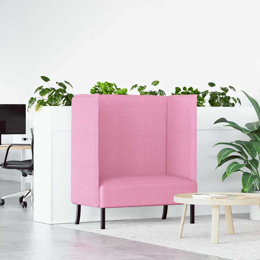 vidaXL Sofa z wysokim oparciem 101cm Różowy tkanina