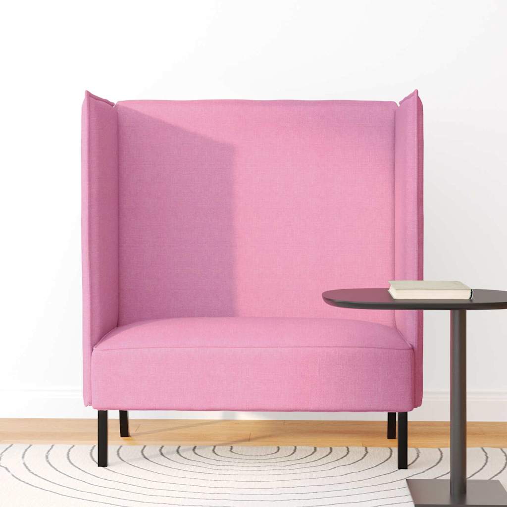 vidaXL Sofa z wysokim oparciem 101cm Różowy tkanina