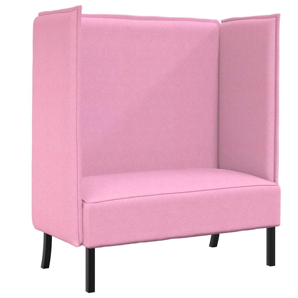vidaXL Sofa z wysokim oparciem 101cm Różowy tkanina