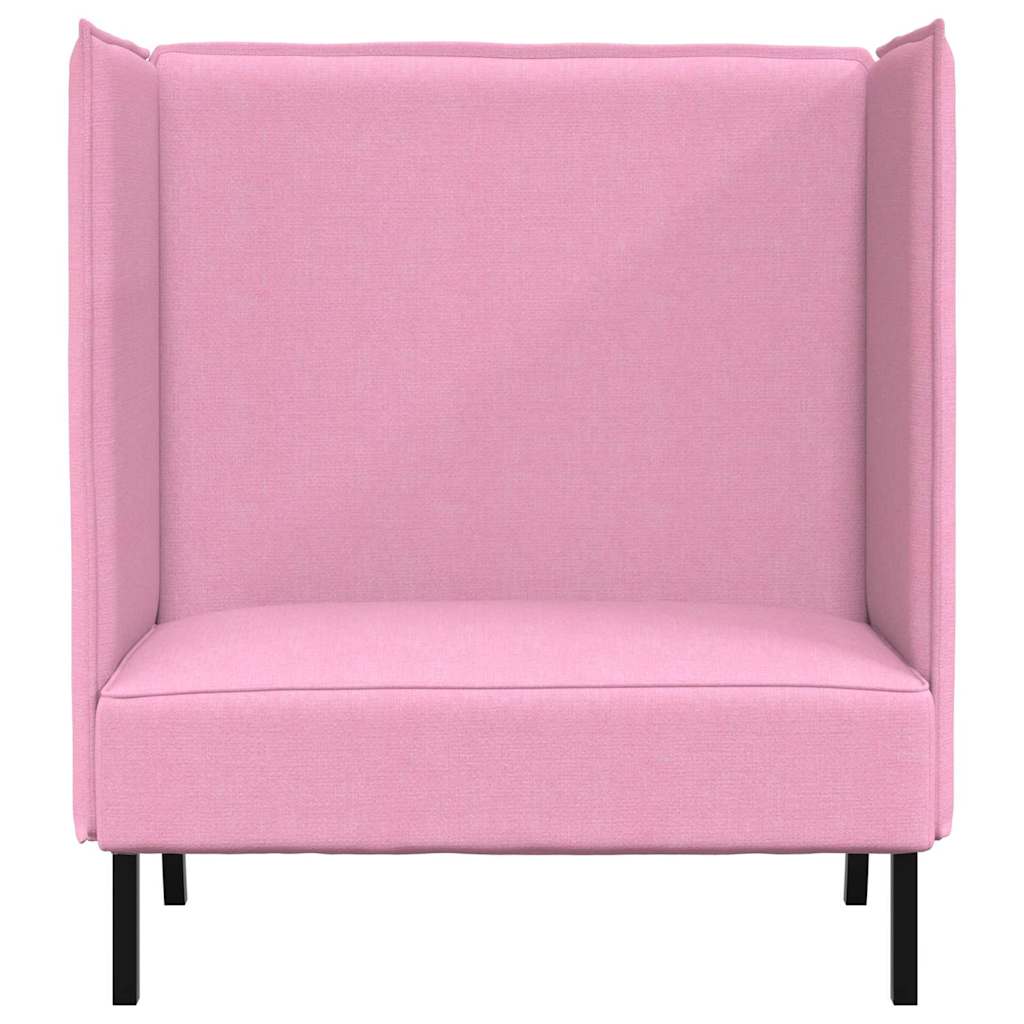 vidaXL Sofa z wysokim oparciem 101cm Różowy tkanina