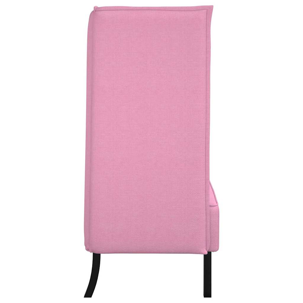 vidaXL Sofa z wysokim oparciem 101cm Różowy tkanina
