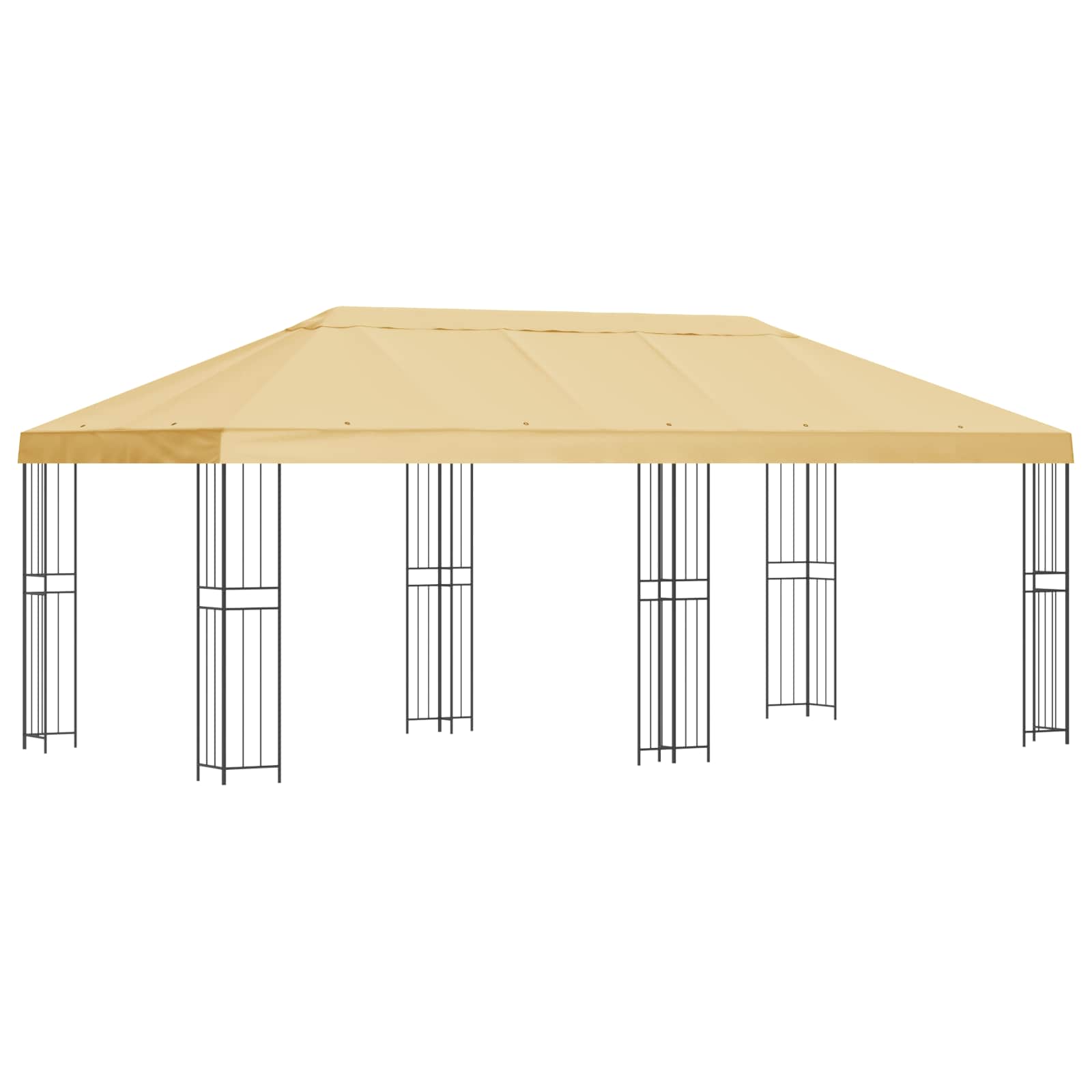 vidaXL Altana z bokami 6 x 3 m kremowy Poliester i Stal 190