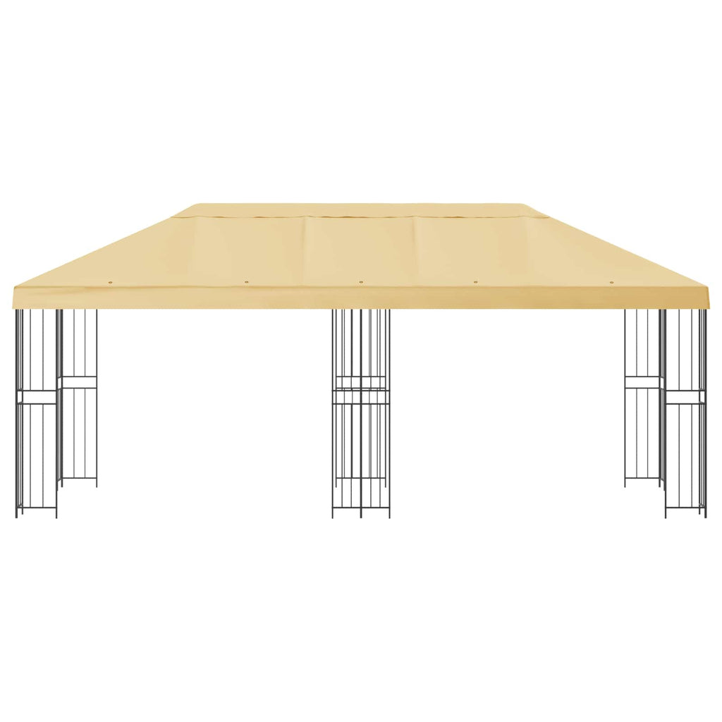 vidaXL Altana z bokami 6 x 3 m kremowy Poliester i Stal 190