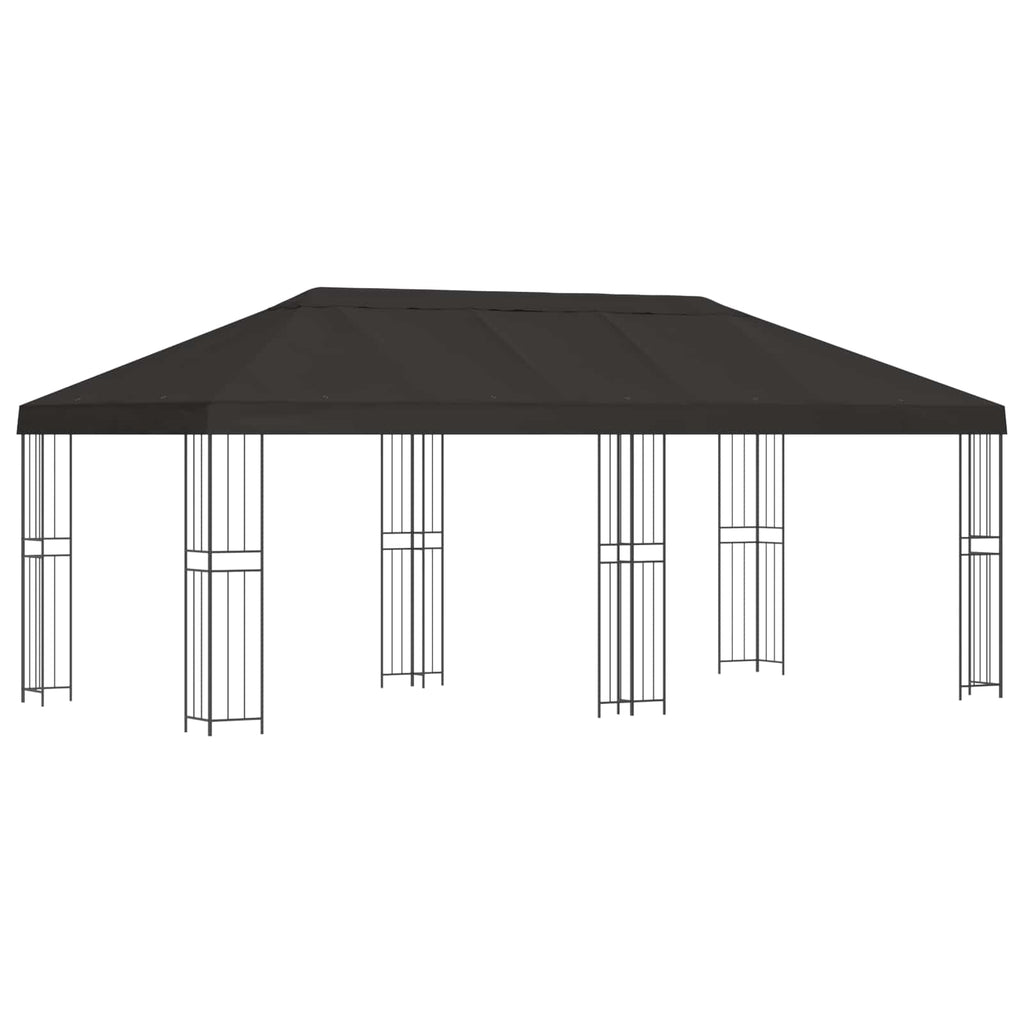 vidaXL Altana z bokami 6 x 3 m antracytowy Poliester i Stal 190