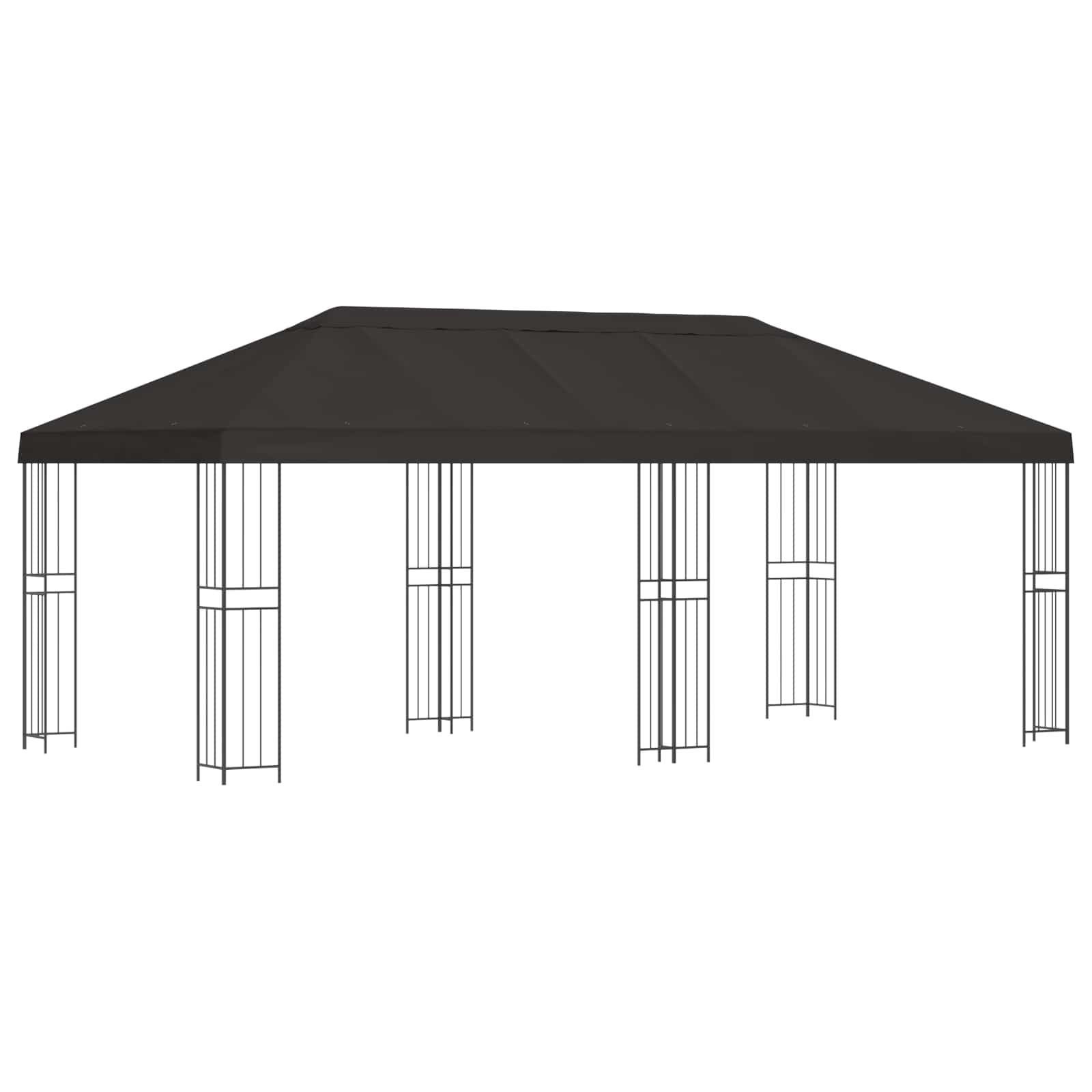 vidaXL Altana z bokami 6 x 3 m antracytowy Poliester i Stal 190