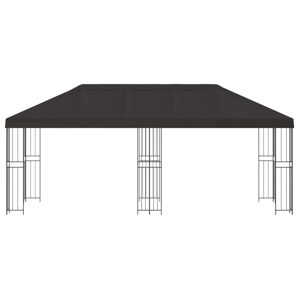vidaXL Altana z bokami 6 x 3 m antracytowy Poliester i Stal 190