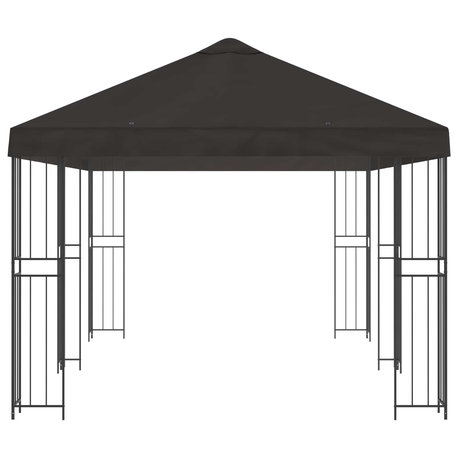 vidaXL Altana z bokami 6 x 3 m antracytowy Poliester i Stal 190