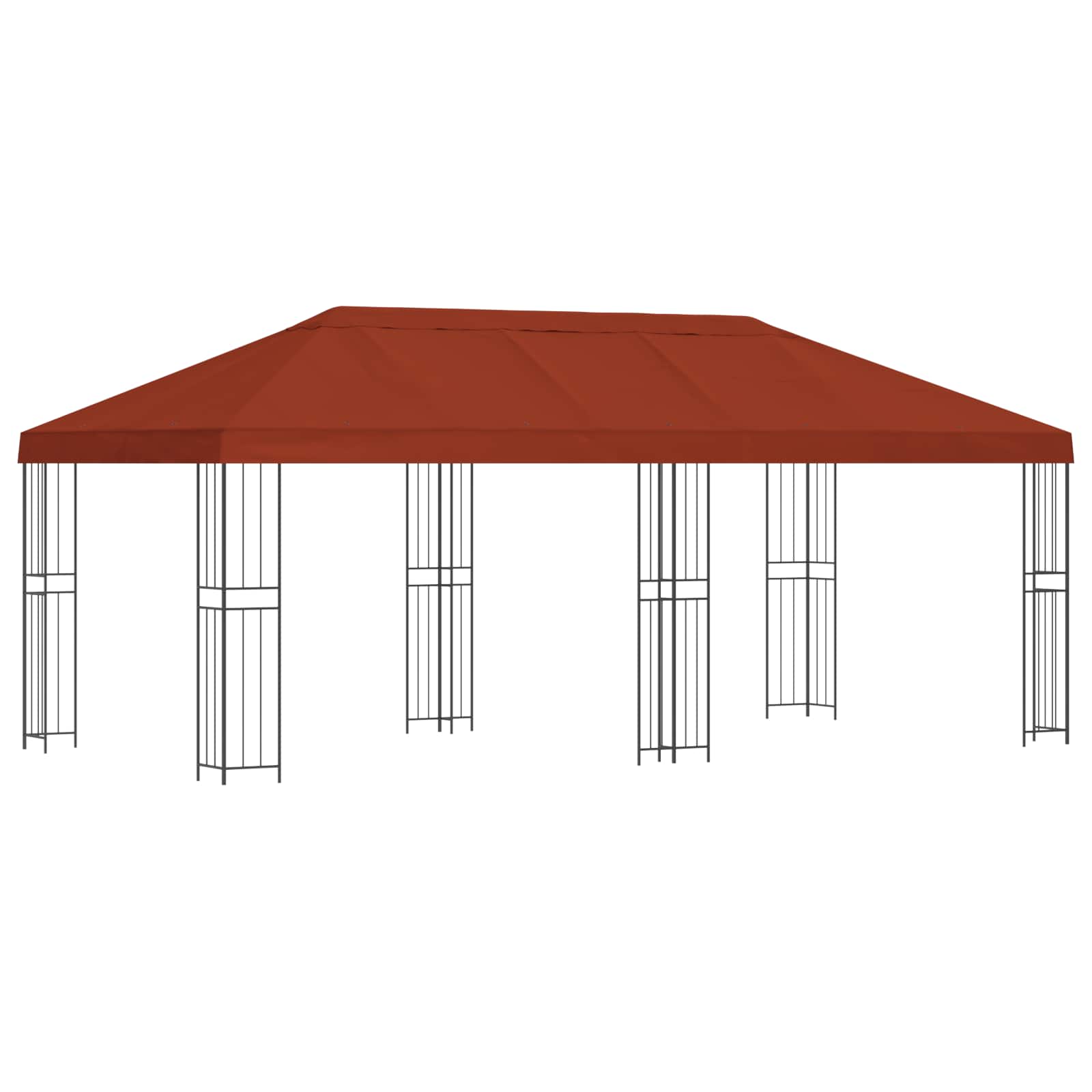 vidaXL Altana z bokami 6 x 3 m terakota Poliester i Stal 190