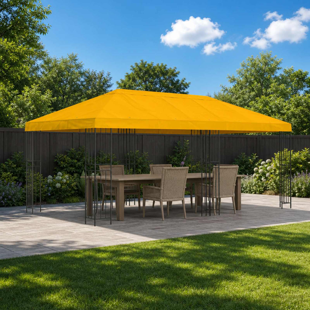 vidaXL Altana z bokami 6 x 3 m żółty Poliester i Stal 190