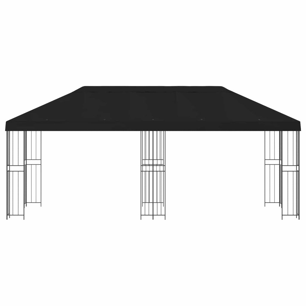 vidaXL Altana z bokami 6 x 3 m Czarny Poliester i Stal 190