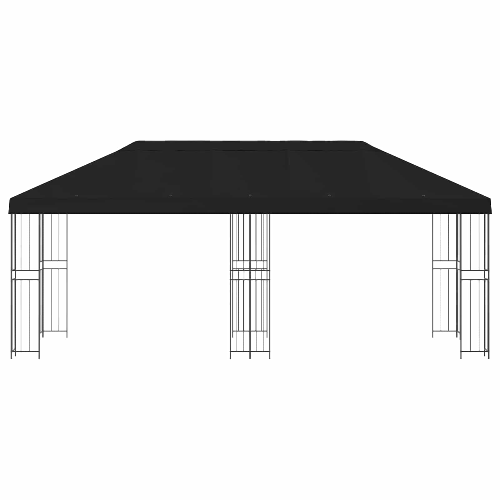 vidaXL Altana z bokami 6 x 3 m Czarny Poliester i Stal 190