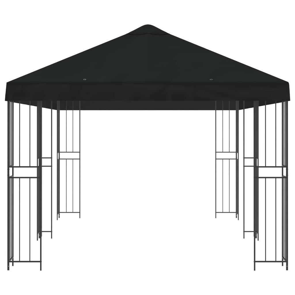 vidaXL Altana z bokami 6 x 3 m Czarny Poliester i Stal 190