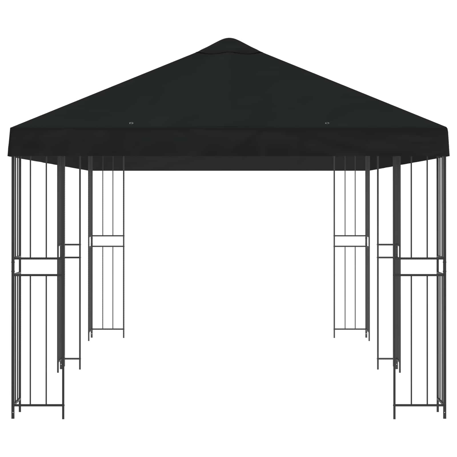 vidaXL Altana z bokami 6 x 3 m Czarny Poliester i Stal 190