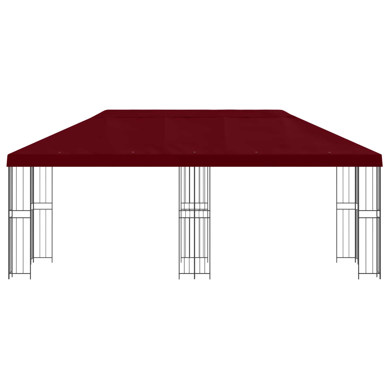 vidaXL Altana z bokami 6 x 3 m bordowy Poliester i Stal 190