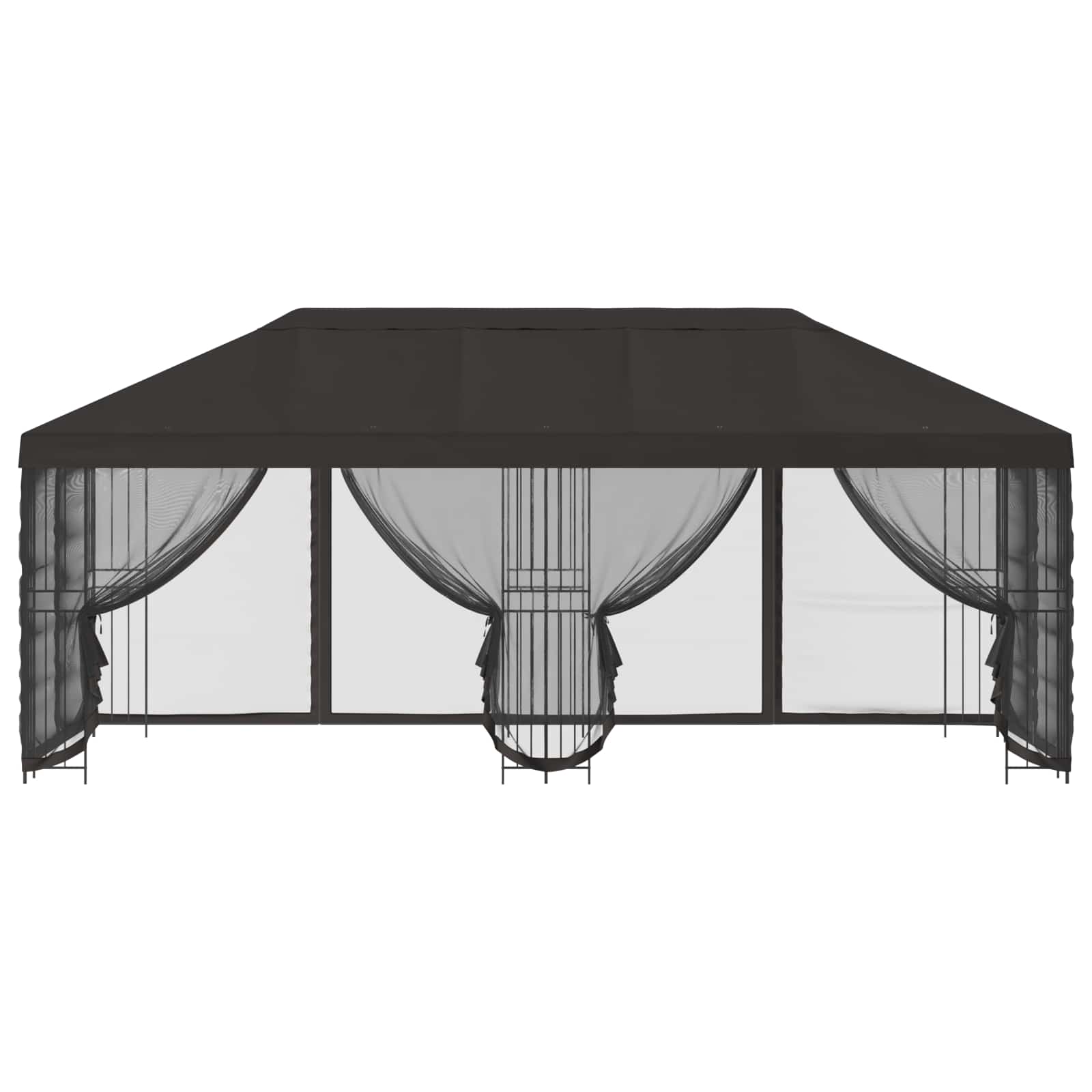 vidaXL Altana z bokami 6 x 3 m antracytowy Poliester i Stal 190