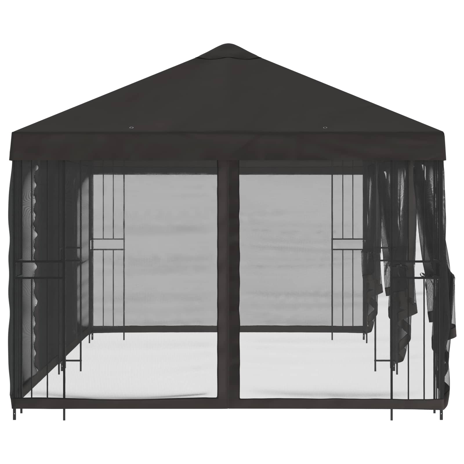 vidaXL Altana z bokami 6 x 3 m antracytowy Poliester i Stal 190