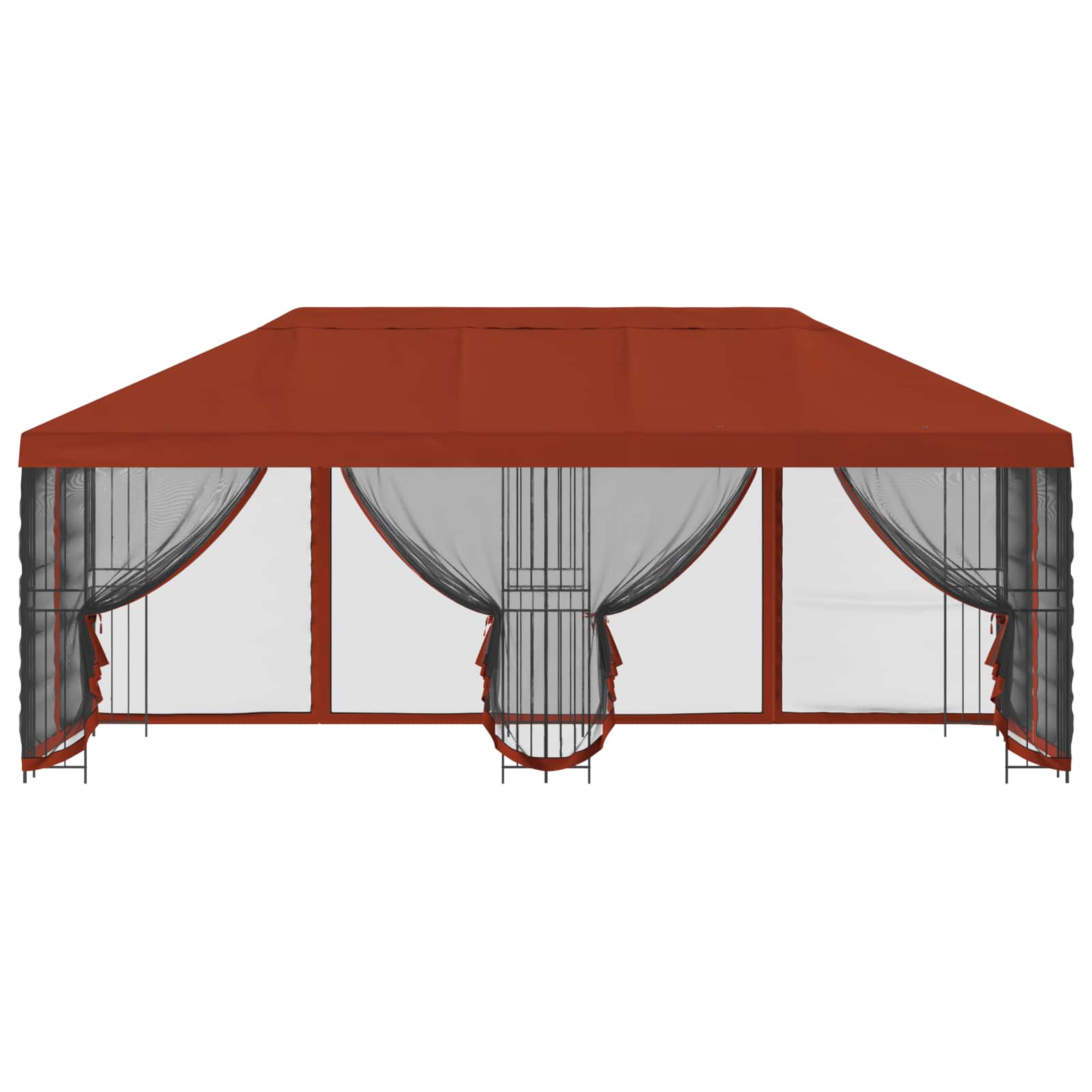 vidaXL Altana z bokami 6 x 3 m terakota Poliester i Stal 190